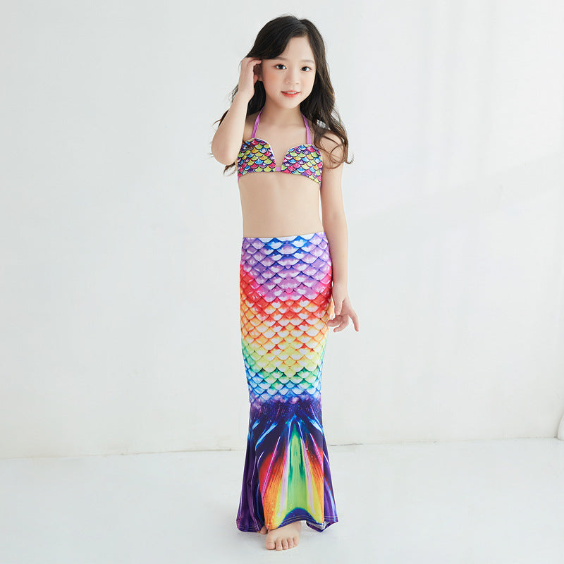 Wholesale Kids Mermaid Tail Polyester Swimwear Set Of 2